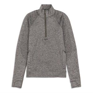 Lululemon Merino Wool Blend Half Zip, grey, size 2